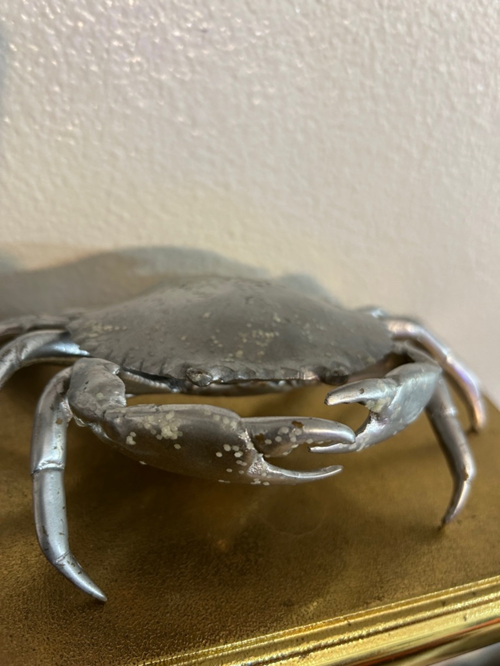 Vintage Decorative Silver Crab key molder, jewelry holder,or ashtray